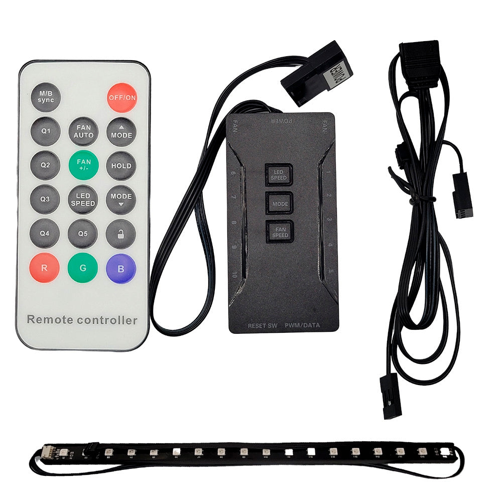 Kit Cooler Fan Com Controle Remoto F7-L600RGB C3Tech