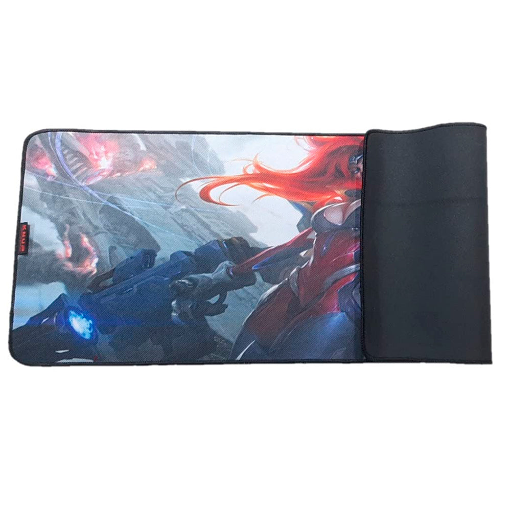 Mouse Pad Gamer Grande KNUP, 800x300mm, Superficíe Antiderrapante e Bordas Costuradas - KP-S08