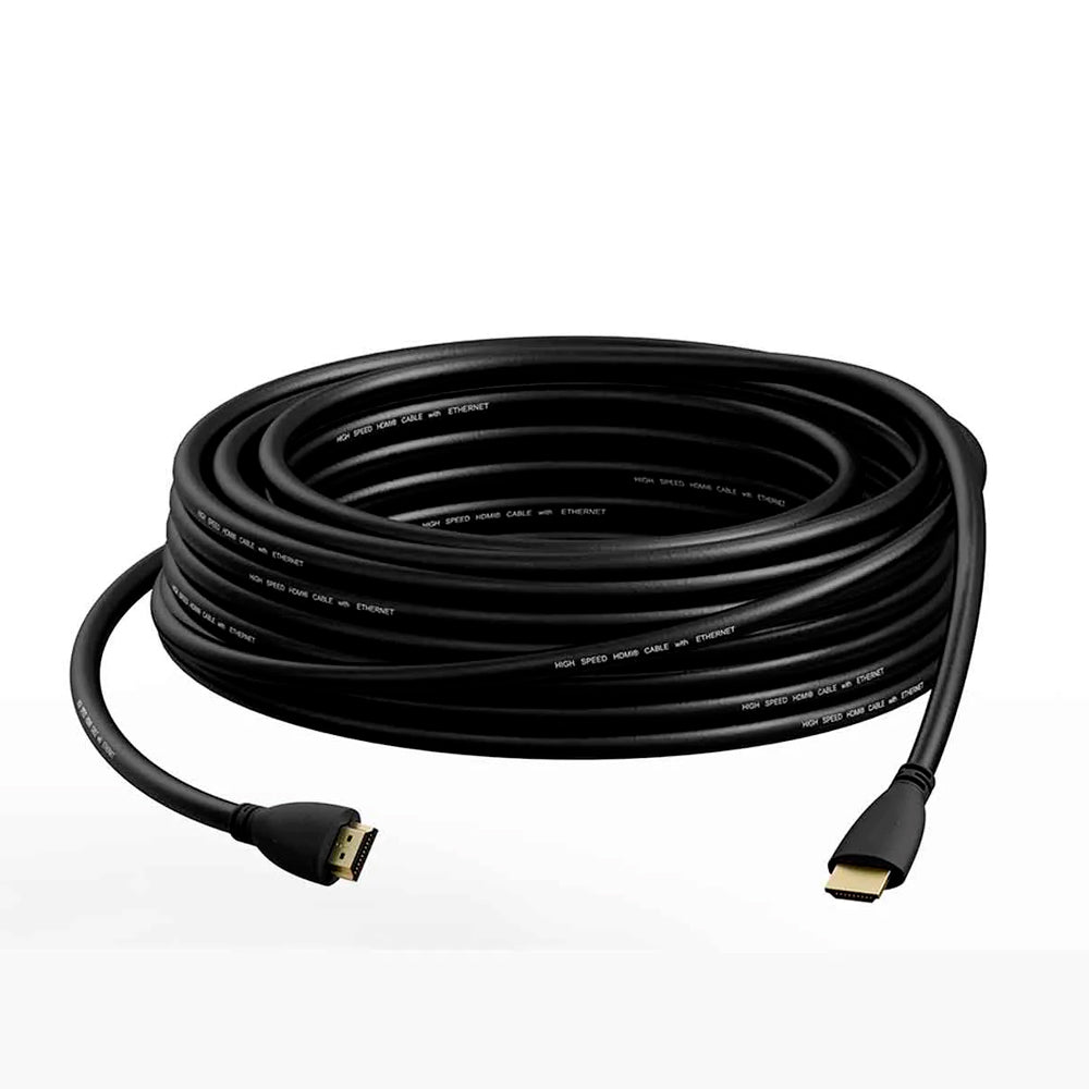 Cabo HDMI para HDMI 5 Metros Plug v2.0 Goldentec, 4K-60Hz e 3D, PVC com Blindagem Tripla, Banhado a Ouro - Preto