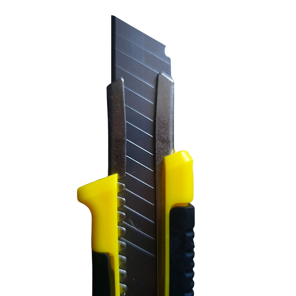 Estilete Profissional Cutter Knife Com Laminas 18mm Amarelo - Atomo