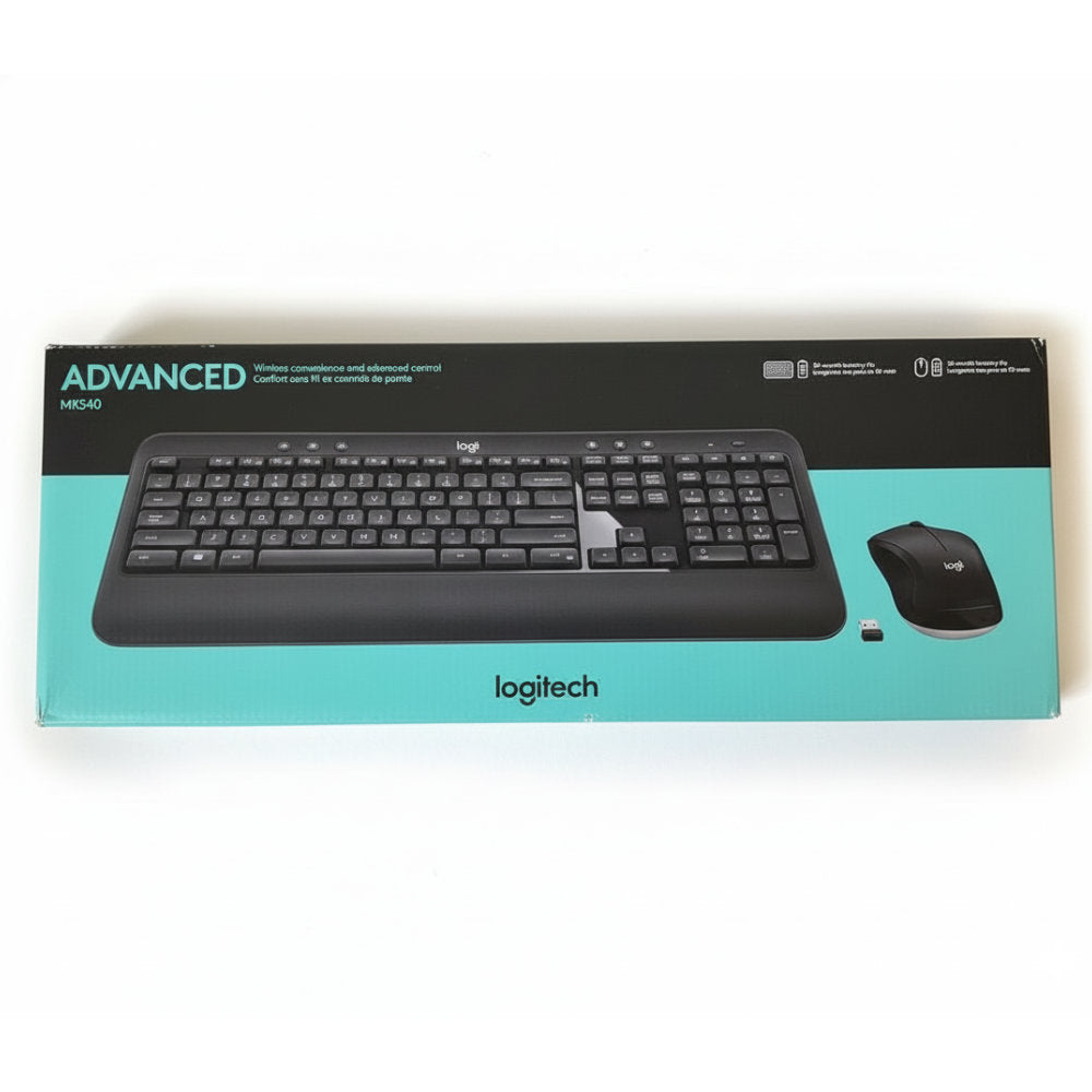 Kit Teclado e Mouse Sem Fio Logitech MK540 Advanced, USB Nano, ABNT2, Mouse Óptico Ambidestro, 2.4 GHz, C/ Pilhas, Preto