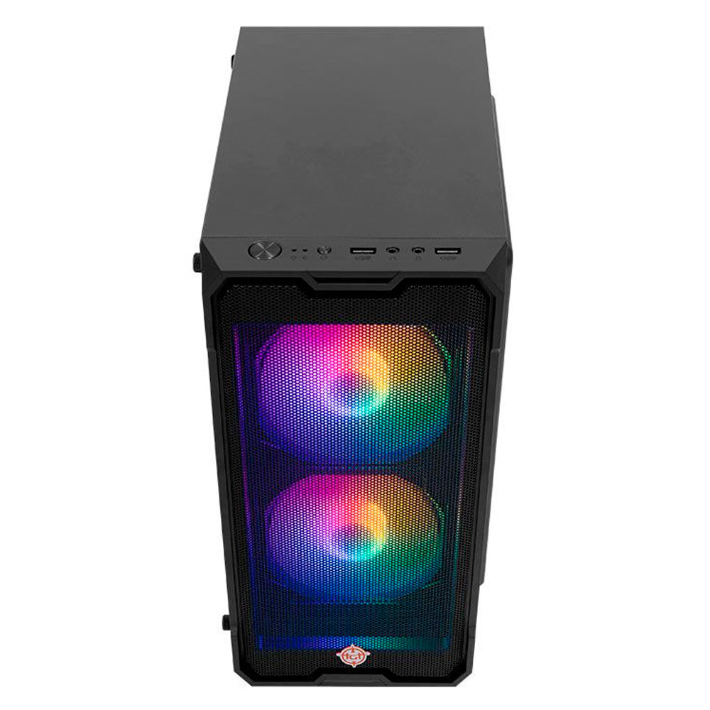 Gabinete Gamer TGT Jester, Mid-Tower, Lateral de Vidro, Com 2 Fans, Preto, TGT-JSR-BKGF01