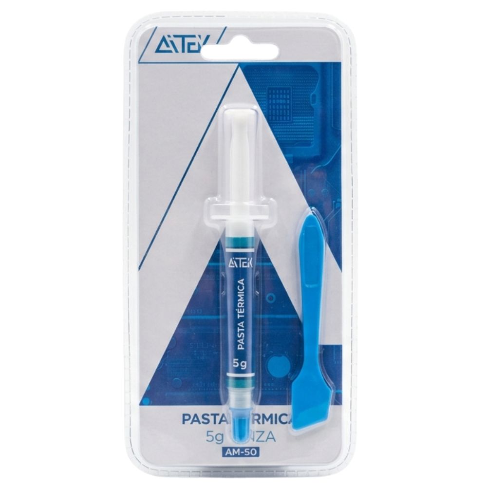 Pasta Térmica Aitek AM50 Alta Condutividade 5g 2,5w/m-k Cinza 5 Gramas