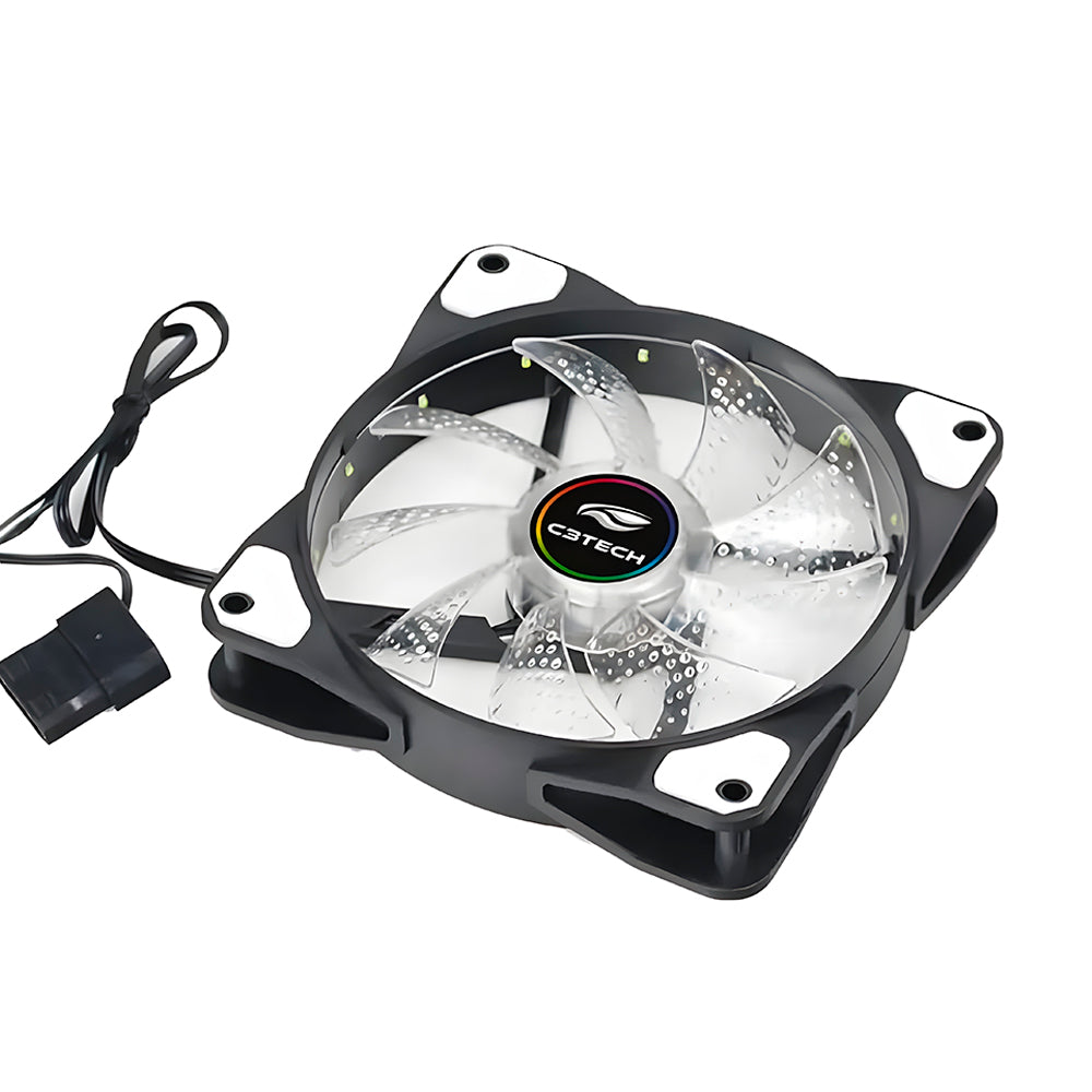 Cooler Fan F9-L110M Multicores Gaming, Com LED 120mm, Molex C3Tech - Preto