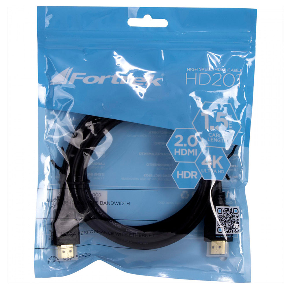 Cabo HDMI 1.5 Metros Fortrek 2.0 Com Suporte 4K - HD201, 70590