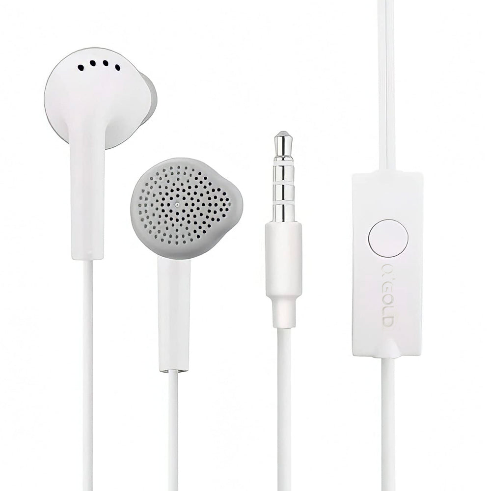 Fone De Ouvido Stereo, Super Bass, com Microfone, Fio 1.2 Metros, A'Gold, FN-A05 - Branco
