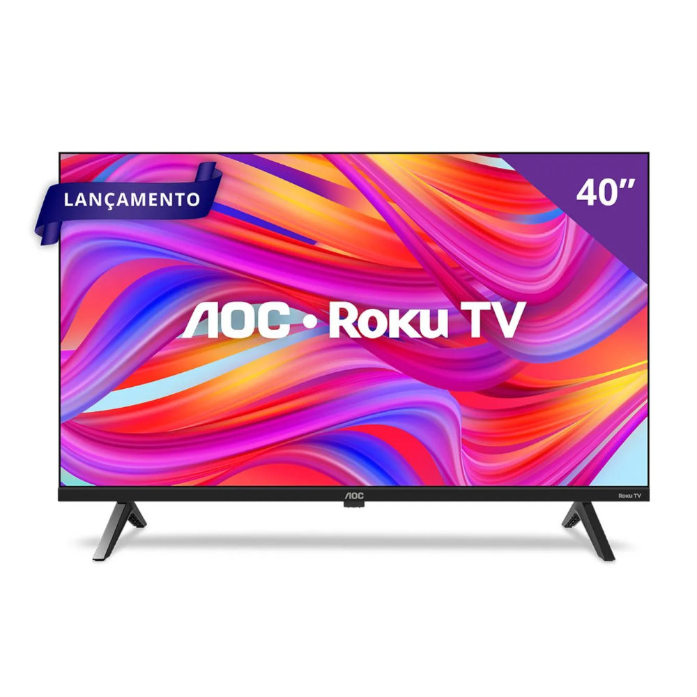 Smart TV AOC Roku 40" Full HD, DLED, Wi-Fi, HDMI, USB, Processador Quad-Core – 40S5045/78G