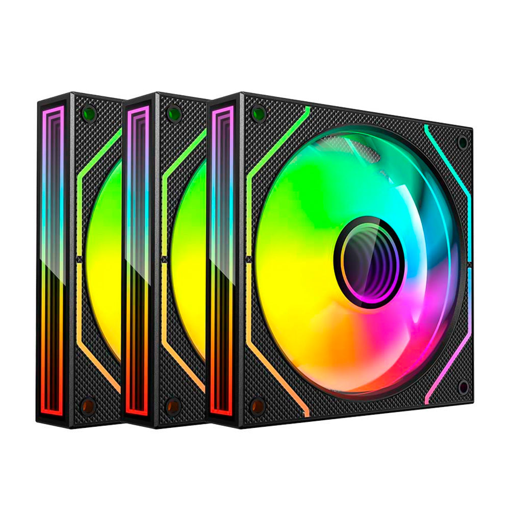 Kit 3 Fan e Controladora RGB, Cooler Fan Gaming F9-L650BKRGB C3Tech - Preto