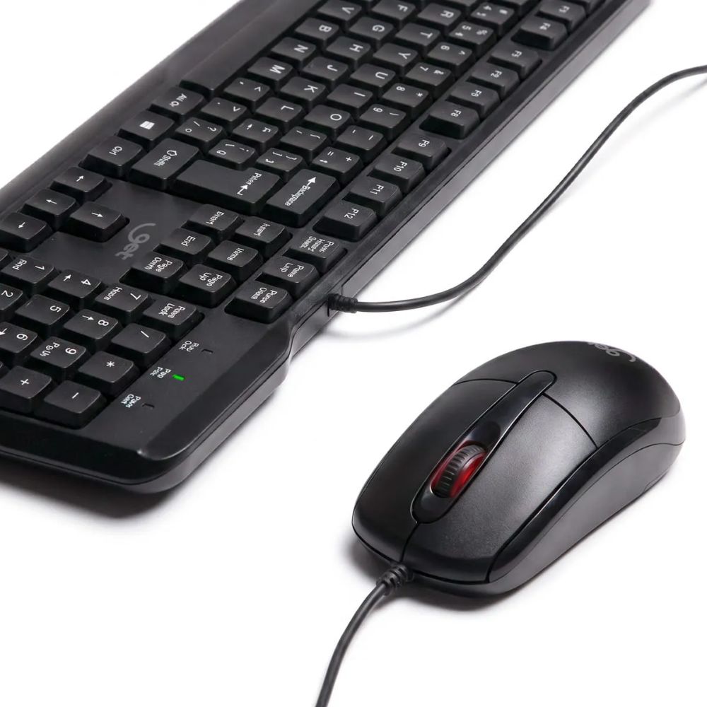 Kit Teclado e Mouse GET Elegance USB com Fio - Preto