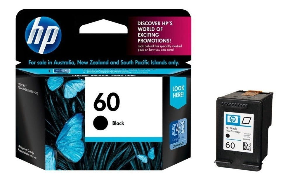 Cartucho Hp 60 Preto Cc640wb Original Rende Até 200 Paginas