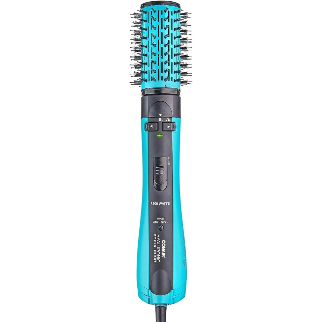Escova Secadora Rotativa Rotating Hyaluronic Conair (Preto e azul) Bivolt