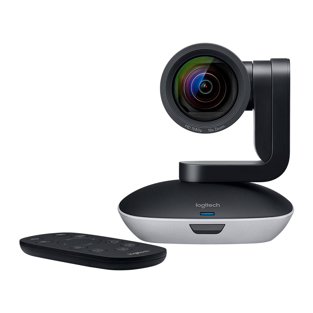Webcam Logitech PTZ Pro 2 Full HD 1080p com Zoom Óptico 10x, Pan/Tilt Motorizado e Controle Remoto