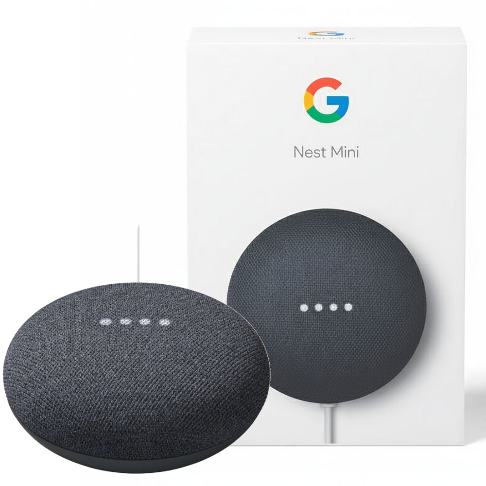Google Nest Mini 2ª Geração, Assistente de Voz, Wi-Fi, Driver 1.58" 360° Som, Chip ML 1 TeraOPS, Controle Tátil, Preto