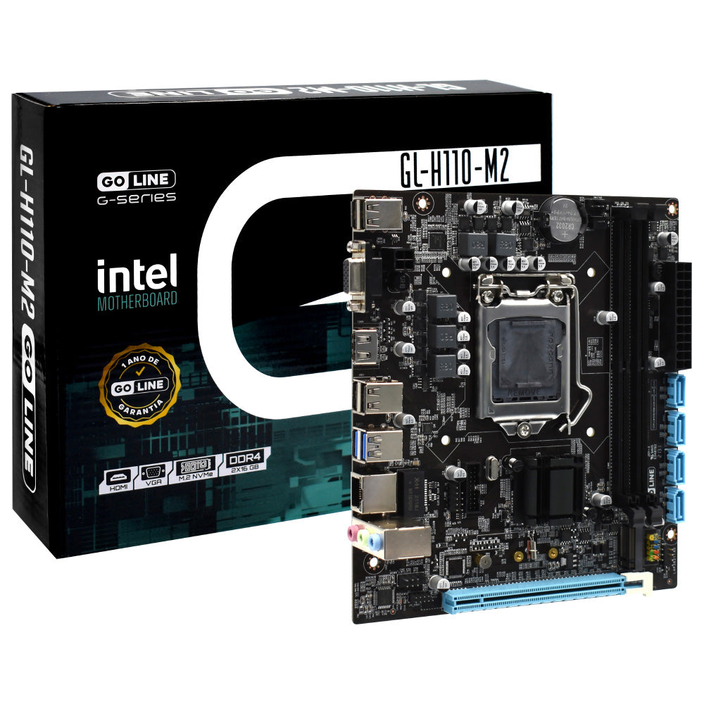 Computador Gamer Core i7-9700K, RAM 32GB, Placa Mãe H110M GD4, HD SSD NVME 500GB, Placa de Vídeo 2GB, GAB. MT-32BK
