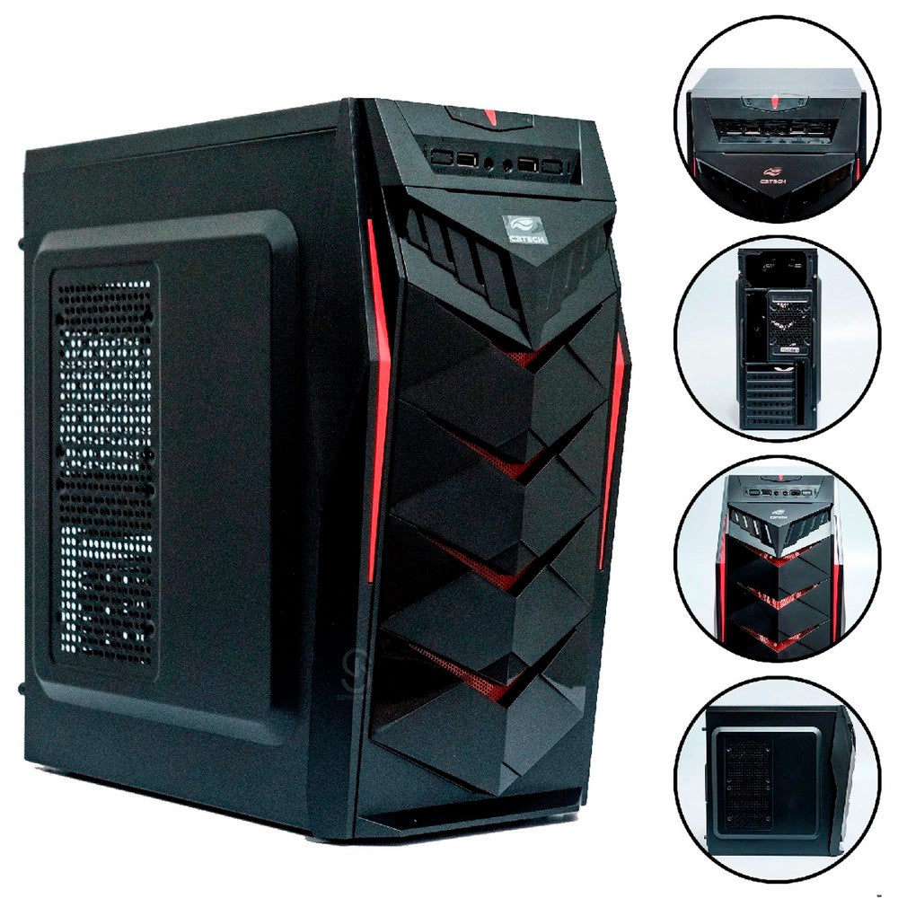 Gabinete Gamer MT-G70BK Preto LED Vermelho Midtower ATX USB 2.0 - C3Tech