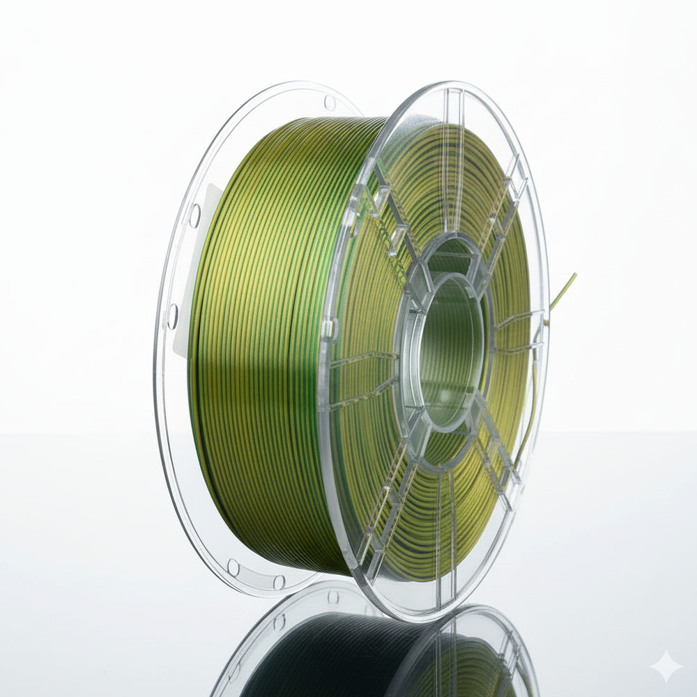 Filamento PLA STLFLIX Verde Amarelo 1.75mm 1kg Para Impressora 3D