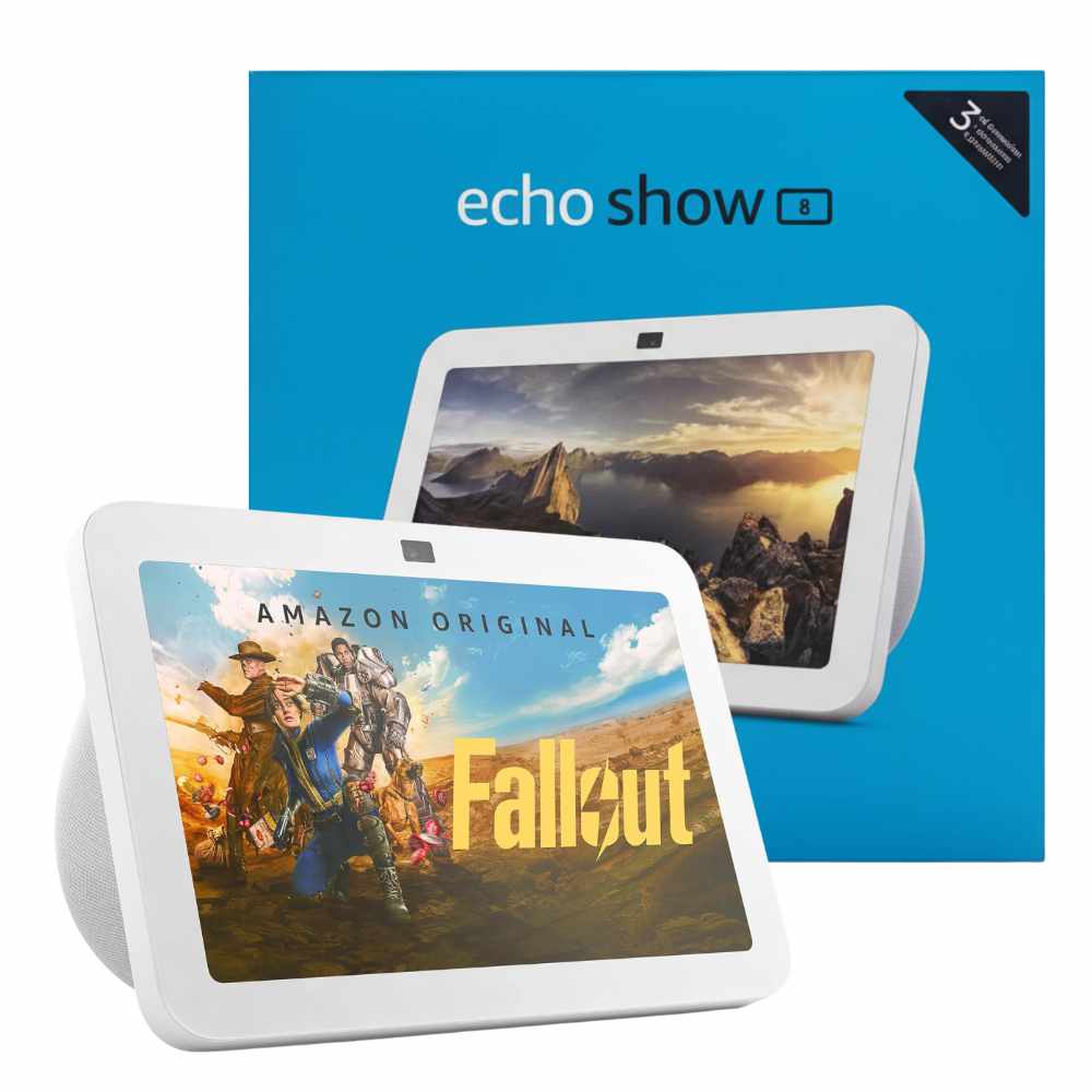Amazon Echo Show 8 - 3ª Geração Smart Display Áudio Espacial Hub Alexa - Branca