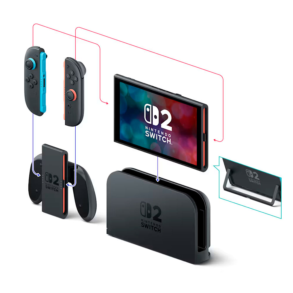 Console Nintendo Switch 2 - 256 GB Armazenamento, Tela LCD 7,9″ 1080p HDR, Som 3D Espacial, Portátil/TV - Preto