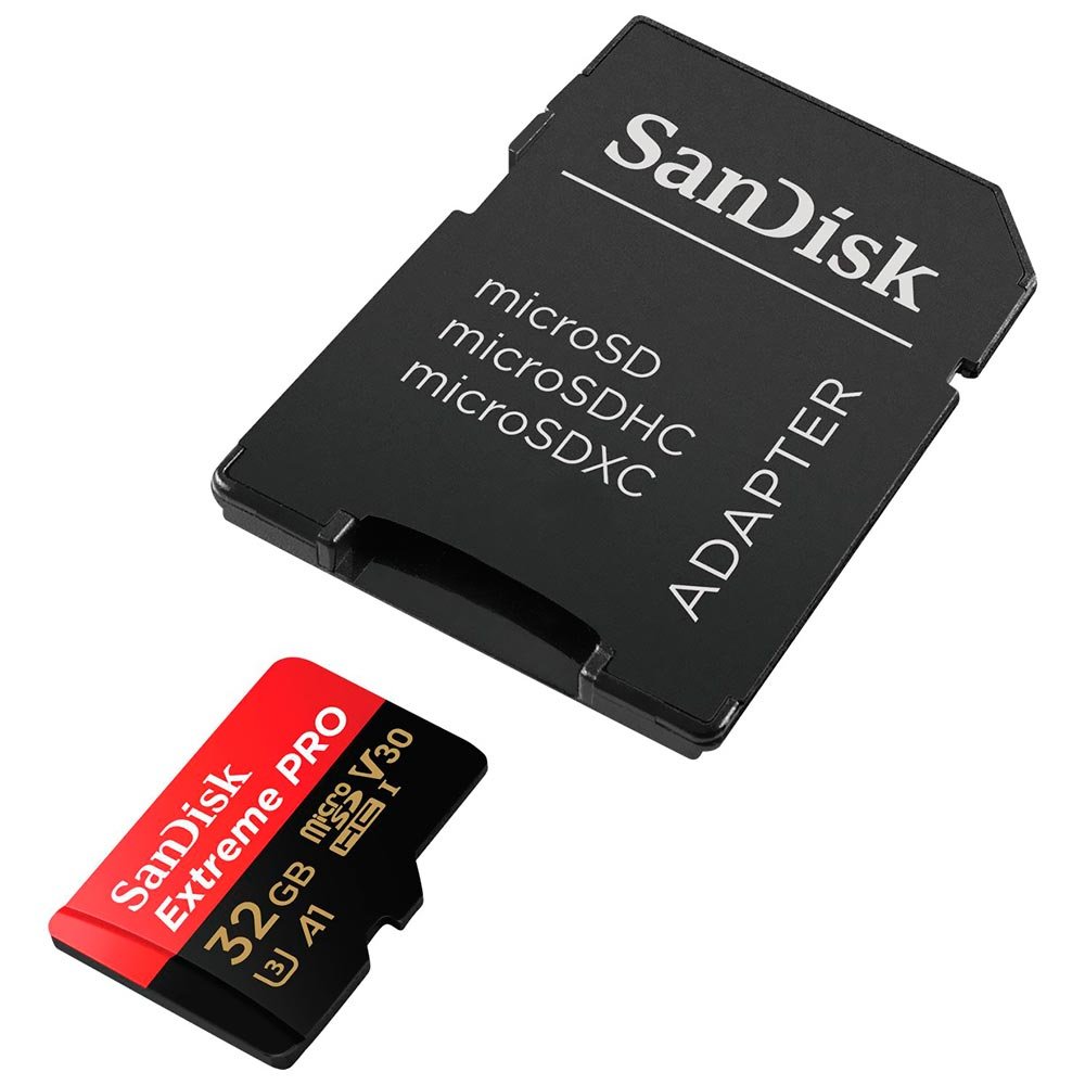 Cartão de Memória Micro SD 32GB SanDisk Extreme Pro V30 U3 32GB 4K - SDSQXCG-032G-GN6MA, Com Adaptador