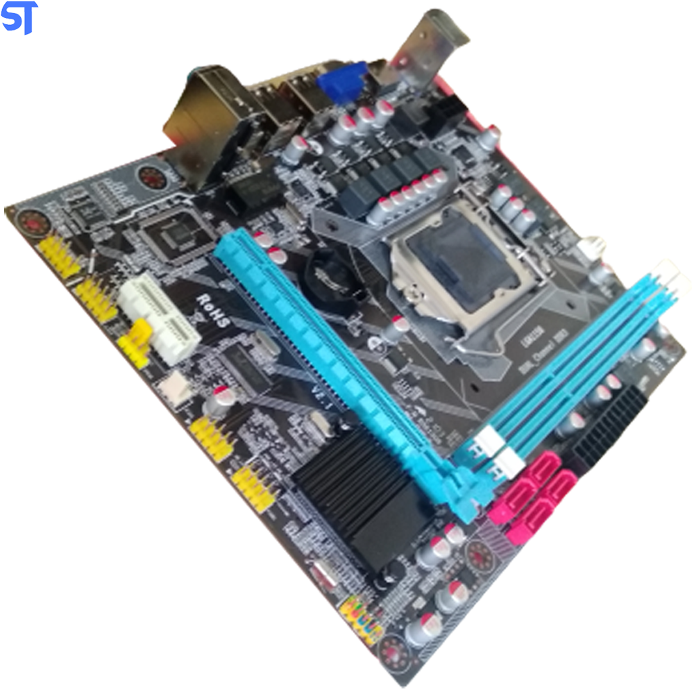Placa Mãe H55 LGA 1156 VGA HDMI DDR3 Canais Duplos Para Intel Core I3 I5 I7 Xeon 3470