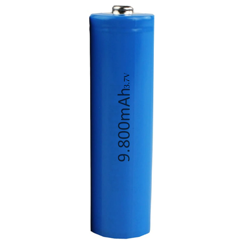 Bateria de Lítio, Li-ion, 9.800mAh, 3.7V, Com Pino, Alta Capacidade, Azul, 18650