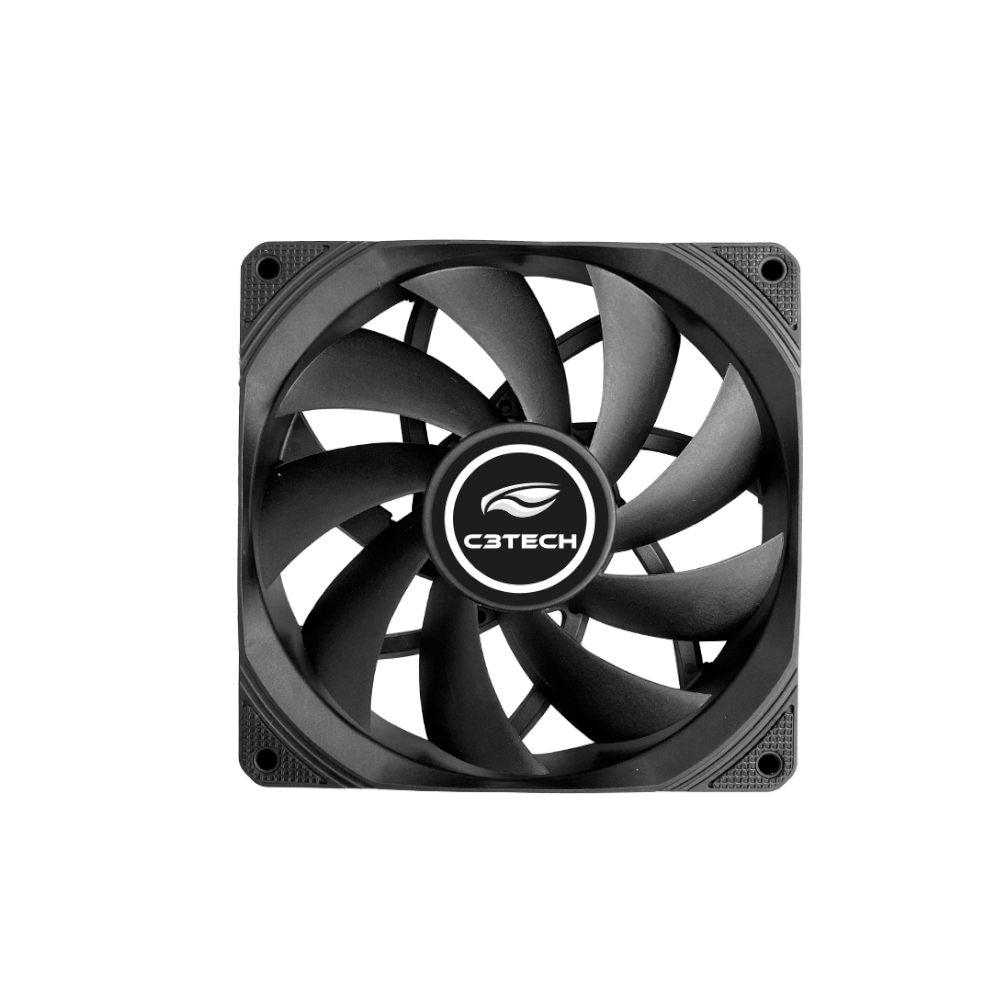Cooler Fan F9-200BK C3Tech 9 Lâminas, Rolamento Hidráulico, Fluxo 45 CFM, 1.200 RPM, Silencioso Conector Molex 4 Pinos