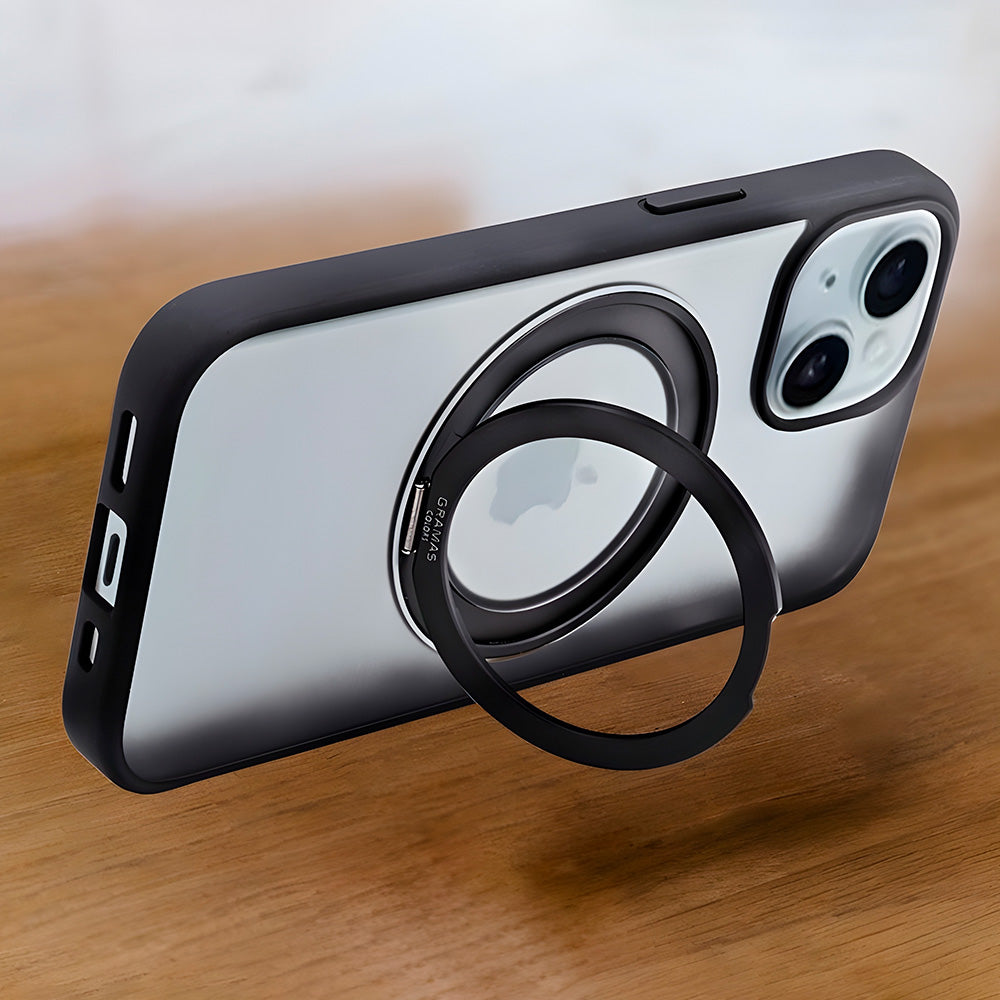 Capa Para iPhone 15 Pro Max, Suporte Para Carregamento Magnético, Preto, BGM