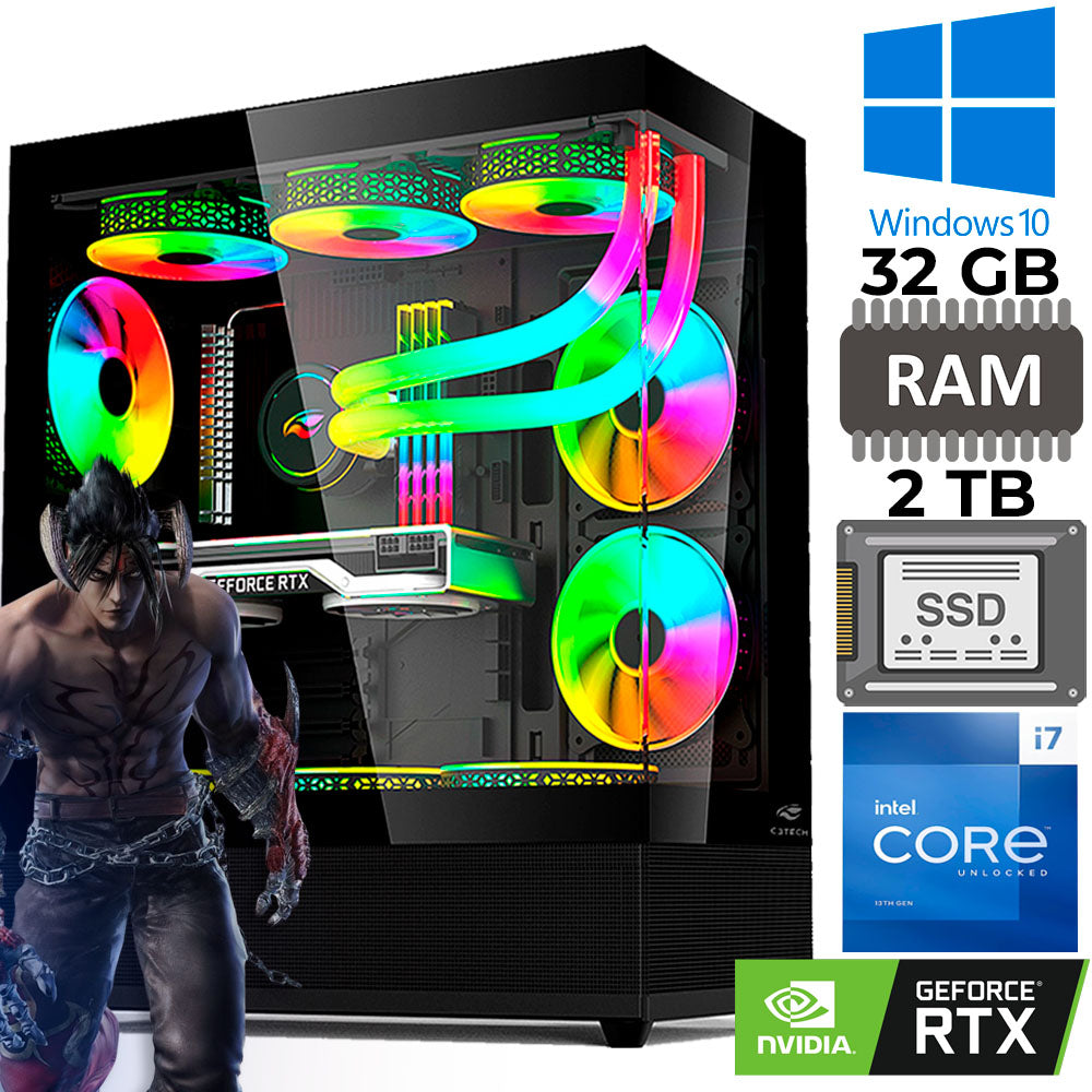 Computador Gamer Core I7-13700K, Cooler Master Hyper,  RTX 3060, RAM 32GB DDR4, SSD 2TB, Fonte ATX 1000W, Gab MT-G850BK