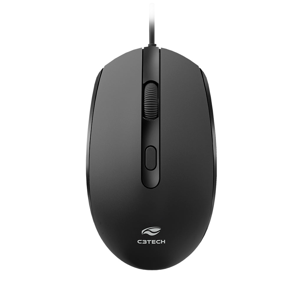 Kit Teclado e Mouse Com Fio USB, KT-200BK, Mouse 2.000 DPI, Teclado Membrana, C3Tech, Preto
