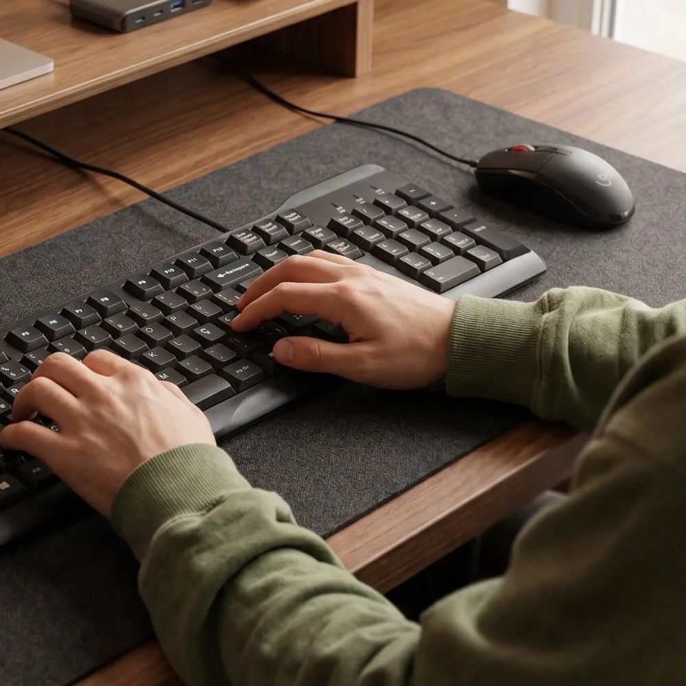 Kit Teclado e Mouse GET Elegance USB com Fio - Preto