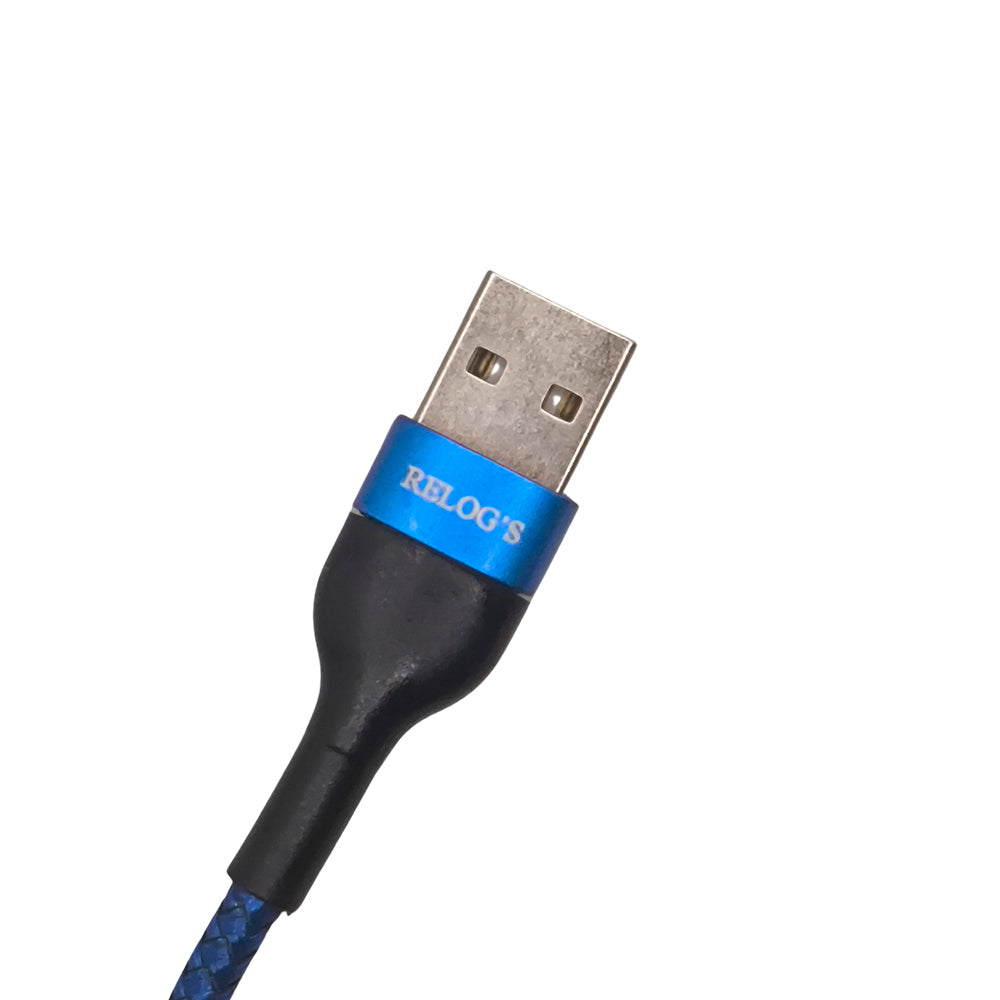 Cabo De Dados e Carregamento Turbo Para iPhone, USB Para Lightning Compatível, 1 Metro, Azul - Relog's