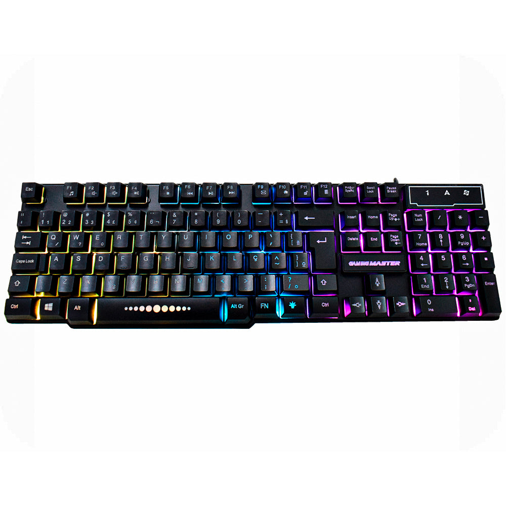 Kit Gamer KM52 K-Mex RGB - Teclado Anti-Ghosting KM52, Mouse M0A8 1000 DPI, Mousepad FX-X2218 - B3KM5228U11CB1X