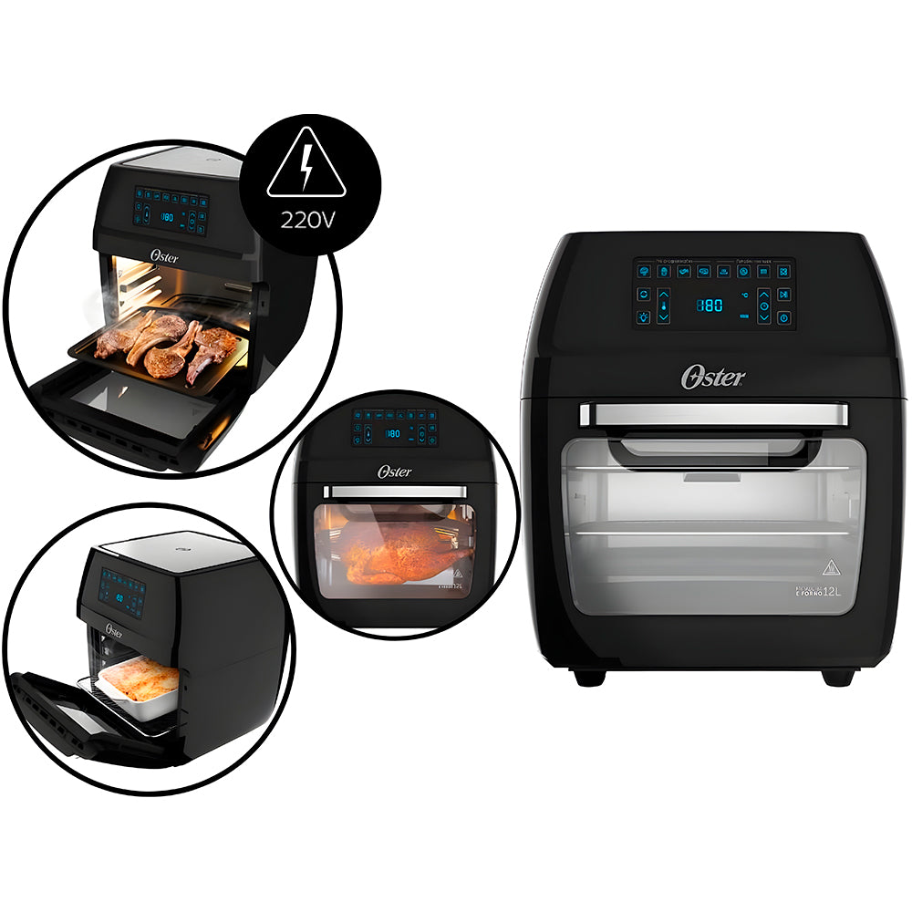 Fritadeira Forno 3 em 1 Oster 220V 12 Litros - OFRT780, Modelo: OFRT780-220V - Preto