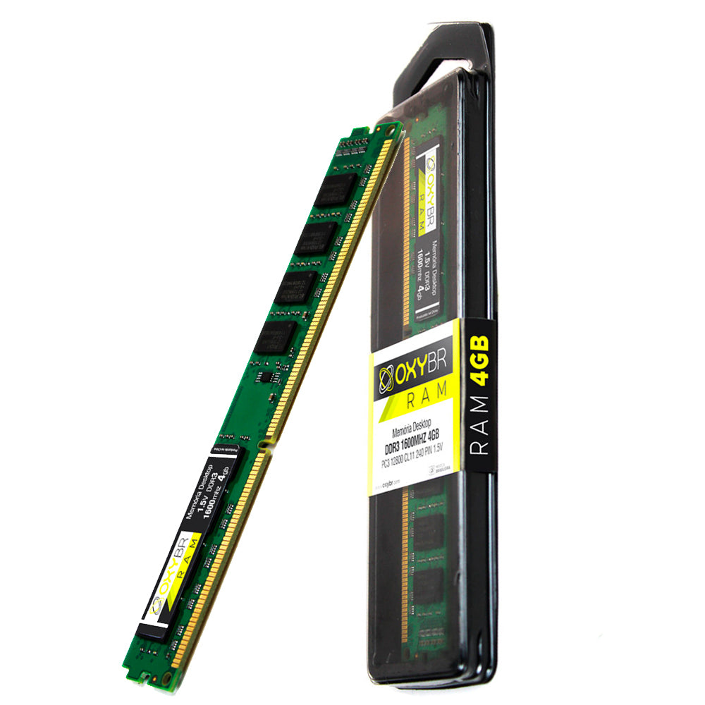 Memória Ram Desktop 4GB 1600MHz DDR3 OxyBR