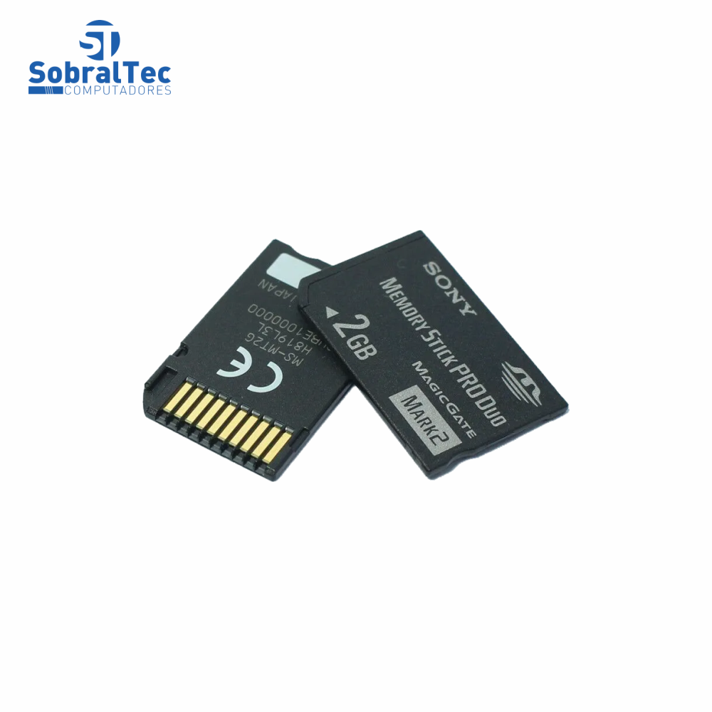 Cartão De Memória Memory Stick Pro Duo 2Gb Sony MagicGate Mark2 MS-MT2G