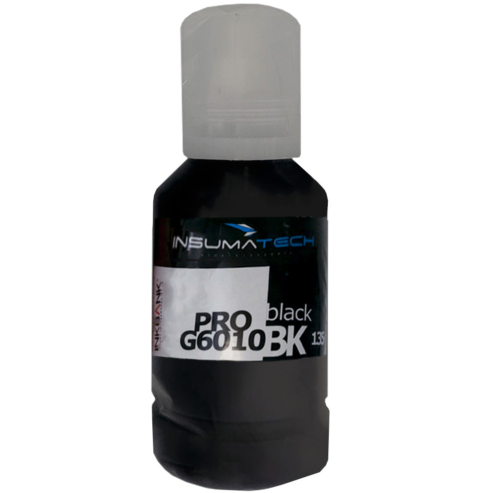 Refil de Tinta Compatível com Canon  Insumatech Pro G6010 Corante Preto BK 135 ml