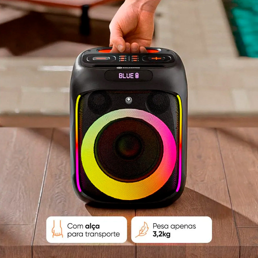 Caixa de Som Bluetooth TWS 250W Goldentec GT Cube