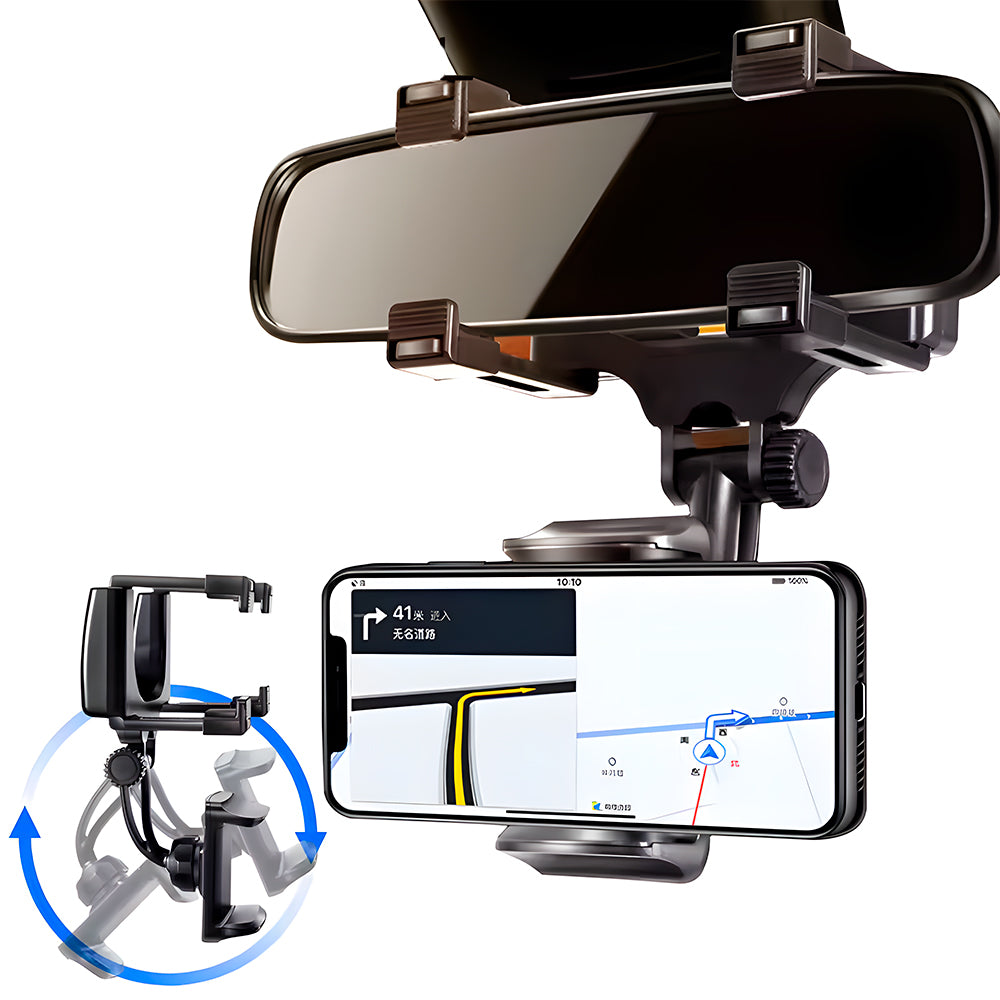 Suporte Veicular Para Celular, Retrovisor Carro, Universal, Com Fixação, Rotação 360 Graus