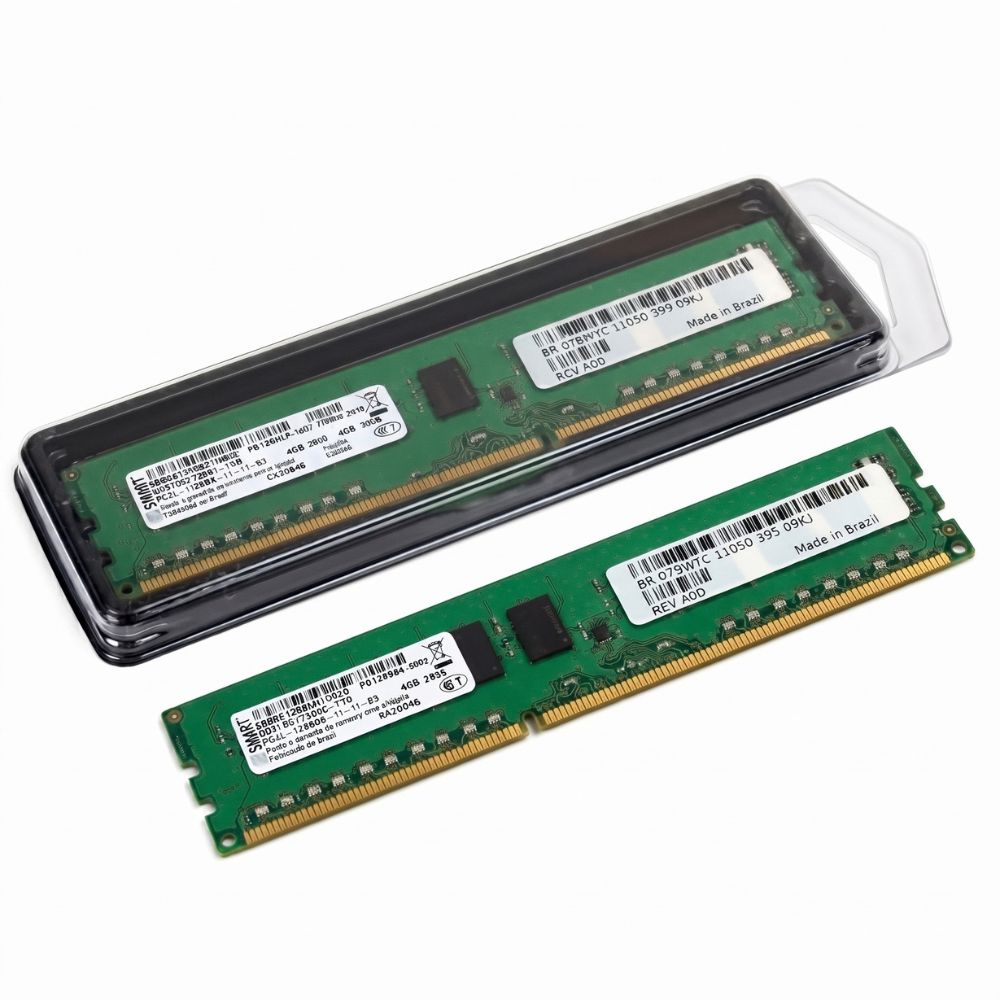 Memória Ram Desktop 4GB DDR3L 1600 MHz Smart 2Rx8 PC3L-12800E-11-11-E3 OEM S/Box