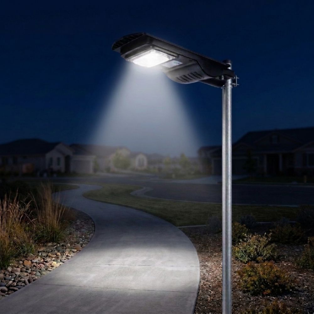 Luminária Solar Elgin LED 30W Luz Branca (6500K) 500lm IP44, Preto (48SOL30W0000)