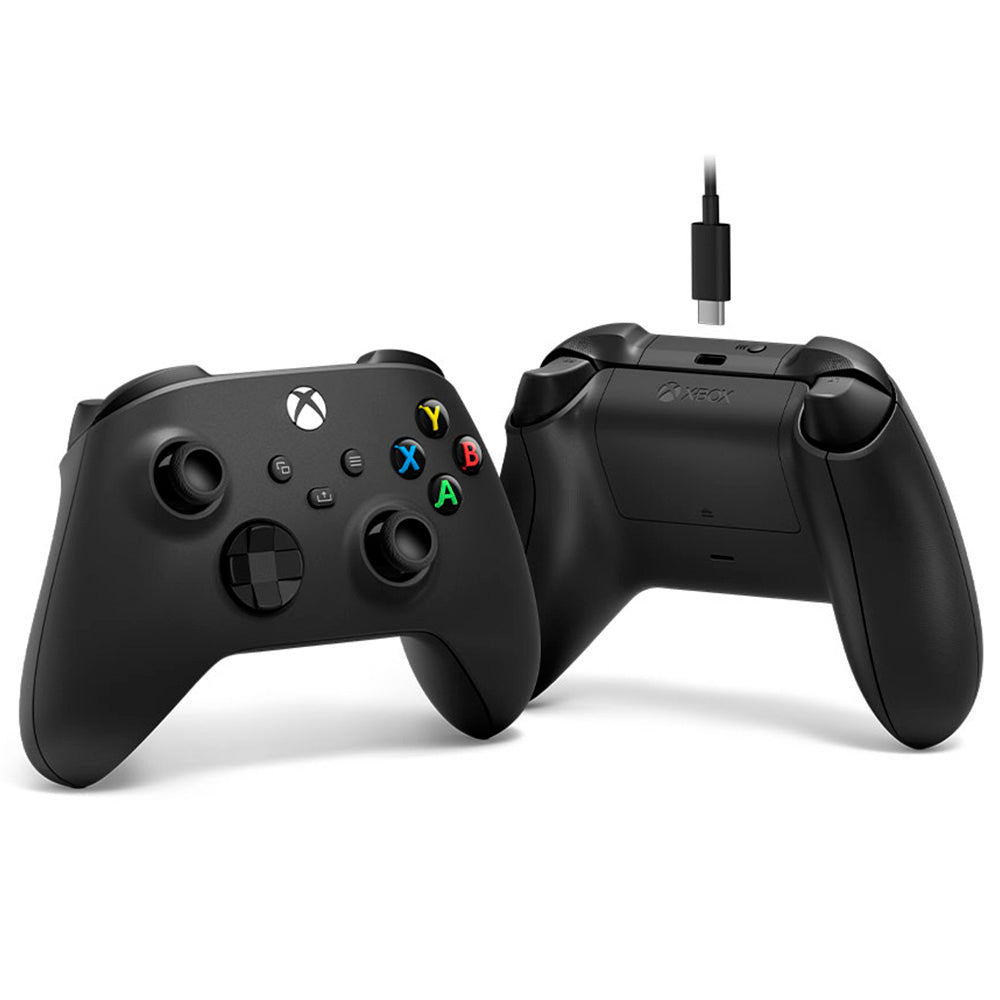 Controle Sem Fio Para Xbox Series X Original Microsft Com Cabo USB, Carbon Black