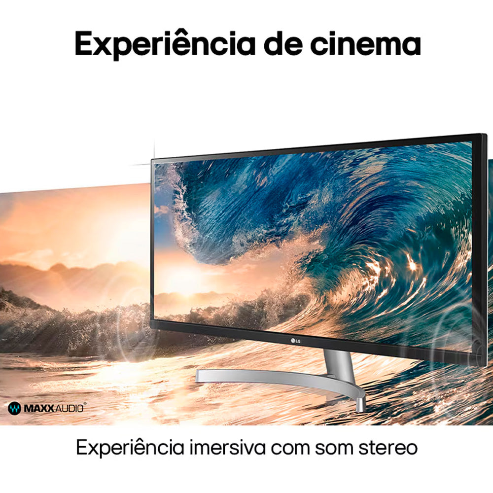 Monitor LG 29' IPS, Ultra Wide, Full HD, HDMI, VESA, Ajuste de Ângulo HDR 10, 99% sRGB, FreeSync, Som Integrado 29WK600