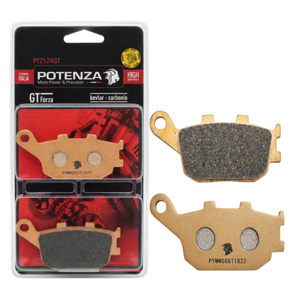 Kit Pastilha de Freio Traseiro Para Moto Potenza GTForza Kevlar-Carbonio (PTZ174GT)
