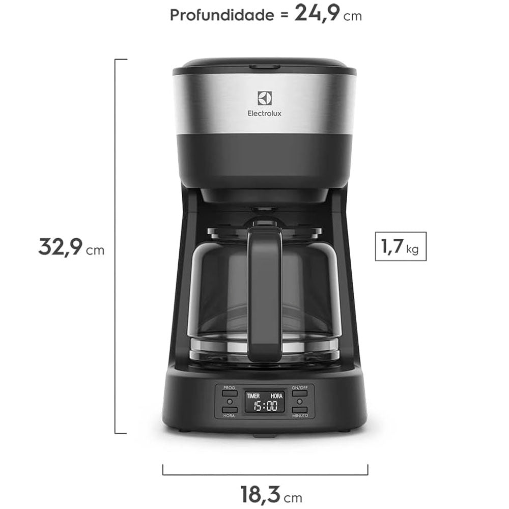 Cafeteira Elétrica Electrolux Programável com Timer Experience ECM25 220V