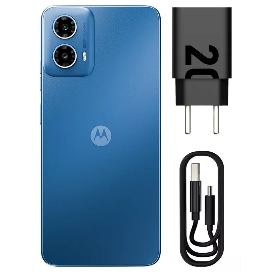 Smartphone Motorola Moto G34, 5G, 256GB, 16GB Ram Boost, Câmera 50MP, Com Moto AI NFC - Azul