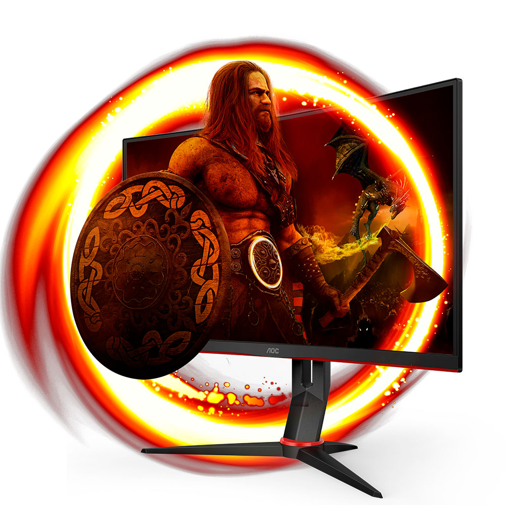 Monitor Gamer AOC 27", 165Hz, Full HD, 1ms, DisplayPort, HDMI e VGA, Ajuste de Altura - 27G2S/BK