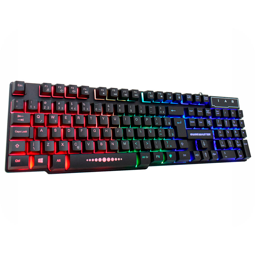 Kit Gamer KM52 K-Mex RGB - Teclado Anti-Ghosting KM52, Mouse M0A8 1000 DPI, Mousepad FX-X2218 - B3KM5228U11CB1X