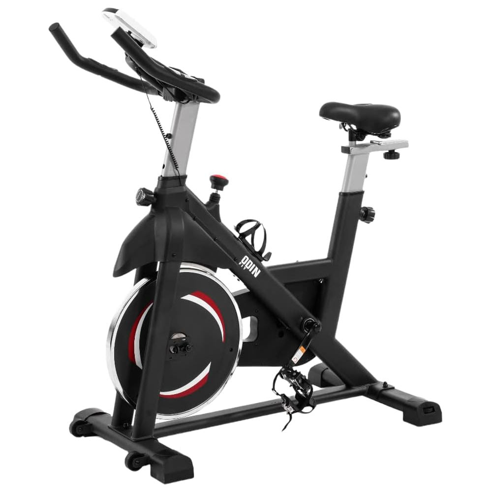 Bicicleta Ergométrica Para Spinning Mecânica 8kg Odin Fit Pace 3000, Cor Preto/Vermelho