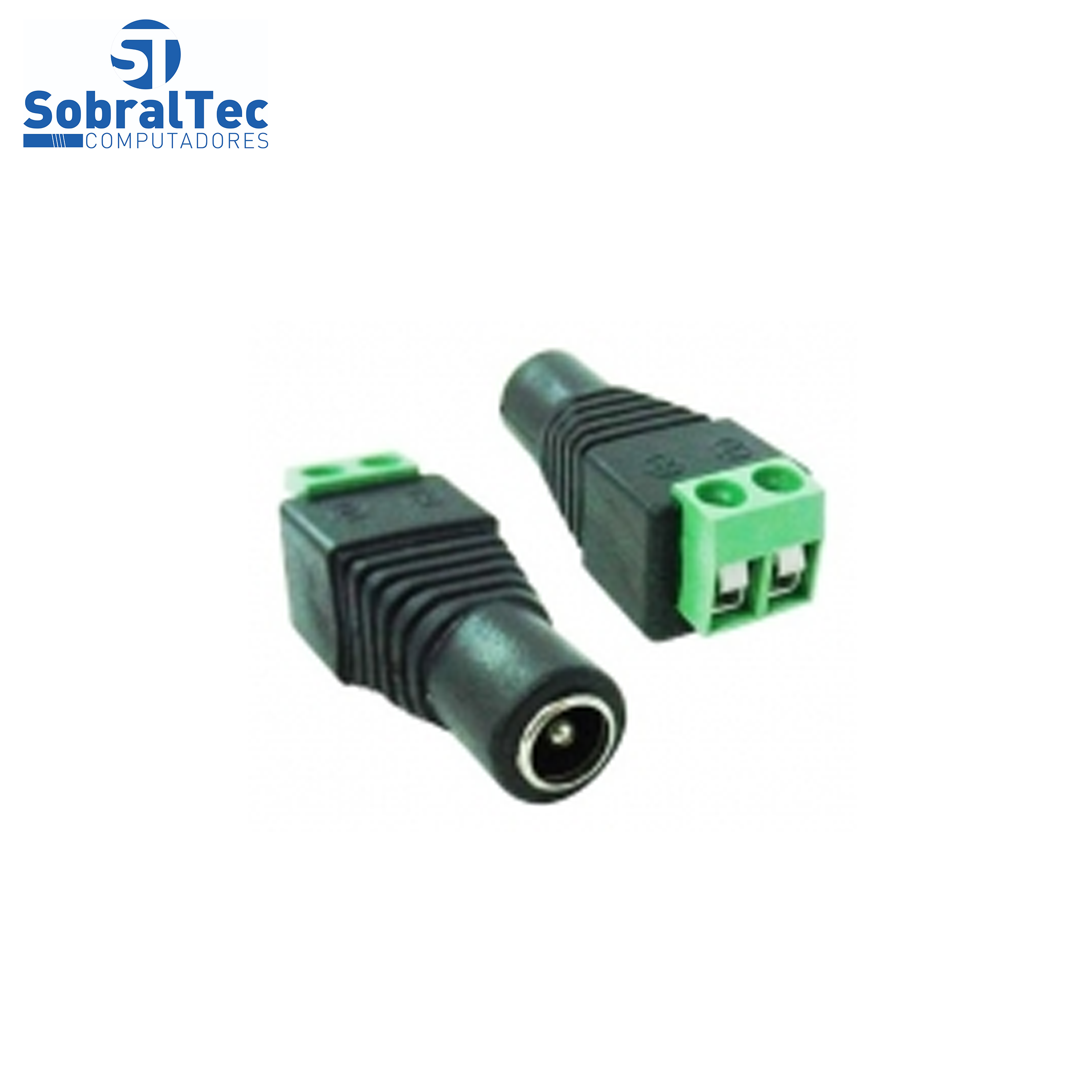Conector Adaptador P4 Fêmea DC, Com Borne, Para CFTV, 3.7cm x 1.4cm