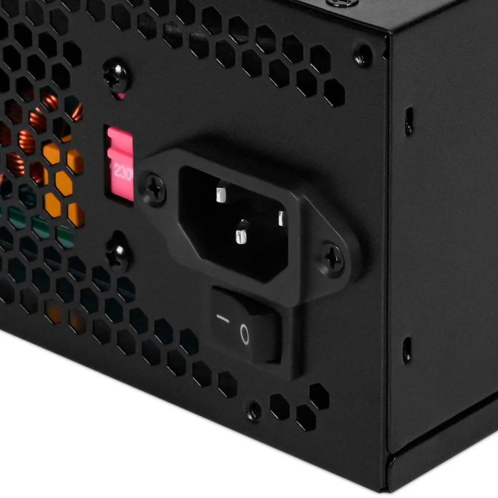 Fonte ATX 500W Real Get C/Cabo de Força Bivolt Preto